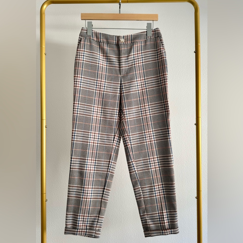 Anthropologie Plaid Straight-leg Trousers Pants Women’s Size‎ 2 Career